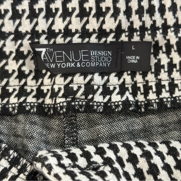 NY&C 7th Avenue Houndstooth Wide Leg Pants Size L - Picture 14 of 15